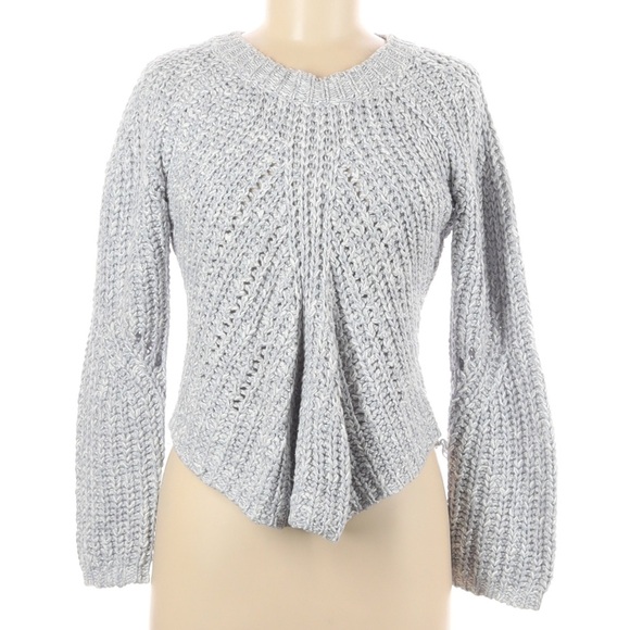 J.O.A. Sweaters - J.O.A. Chunky Knit Light Gray Cozy Sweater